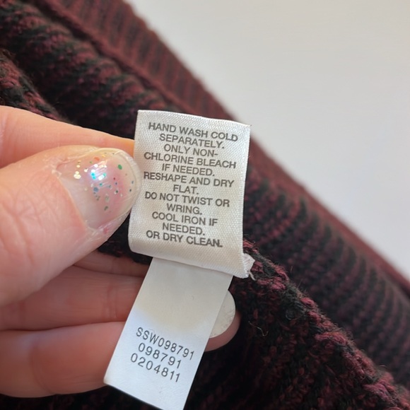 J. Jill purejill Long Line Open Front Cardigan Sweater Size XS Purple Black - Picture 6 of 8